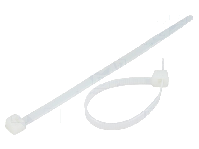 Kabelbinder; L: 120mm; W: 4,8mm; polyamide; 222N; natuurlijk Kabelbinder; L: 120mm; W: 4,8mm; polyamide; 222N; natuurlijk